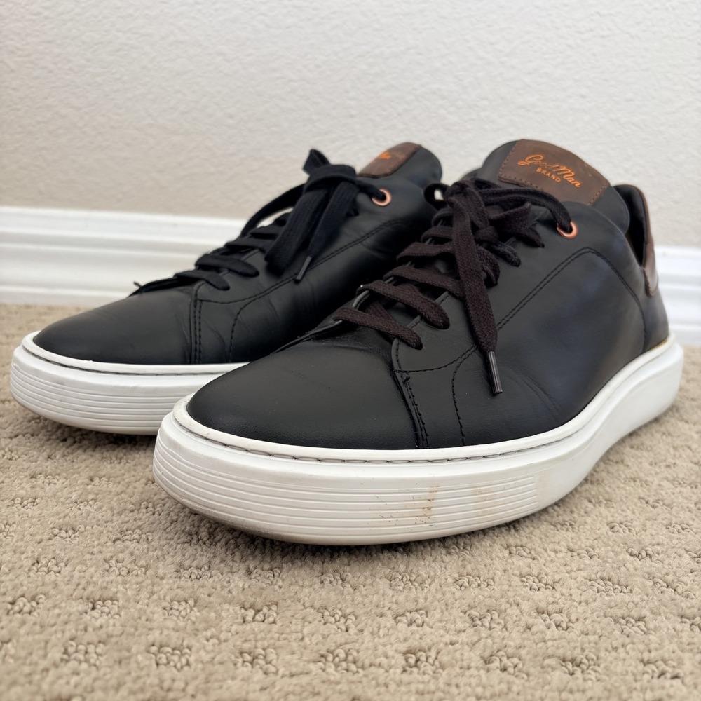 Good Man Brand Legend London Sneaker Shoes Black Nappa Leather Men US 11